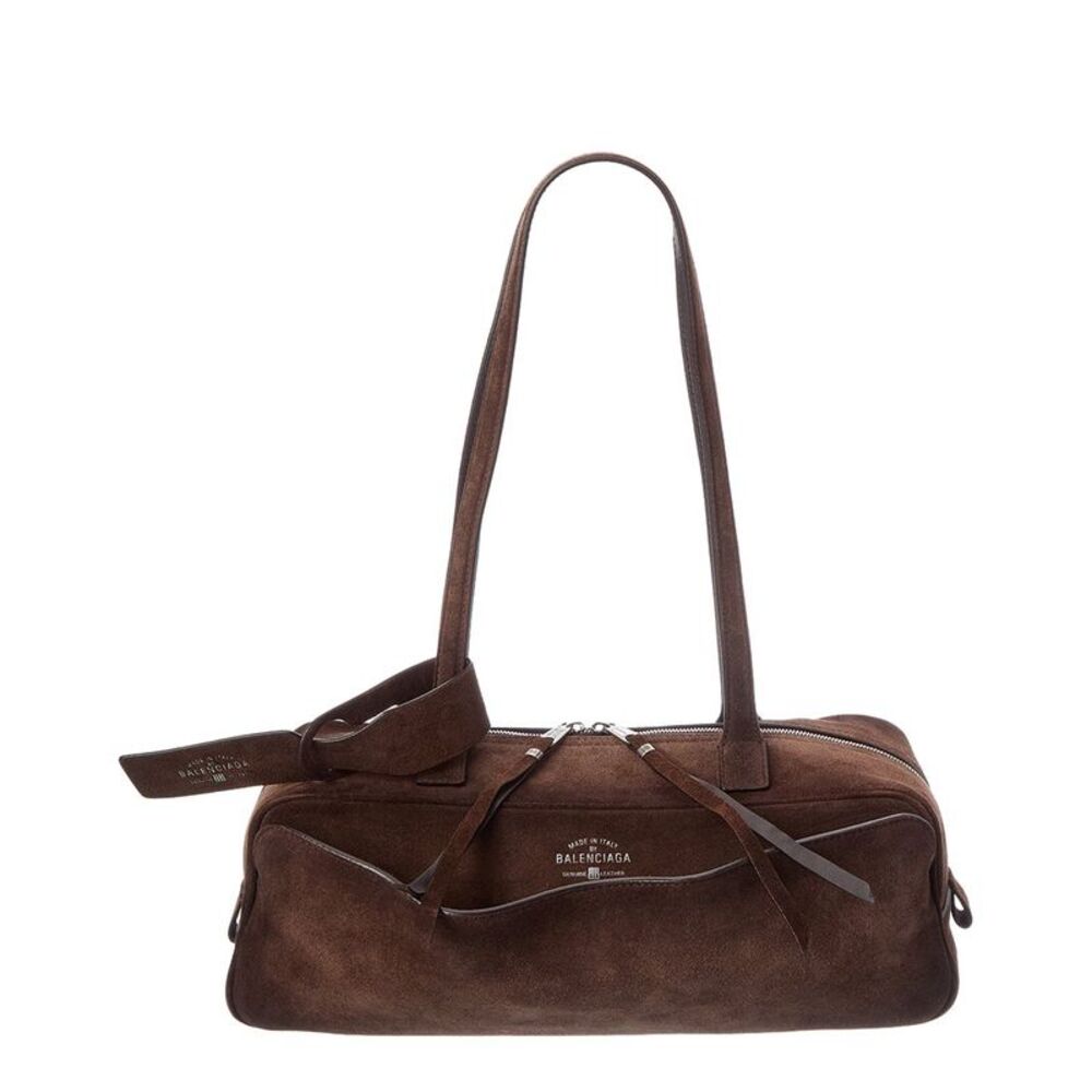 Balenciaga Logo Leather Shoulder Bag